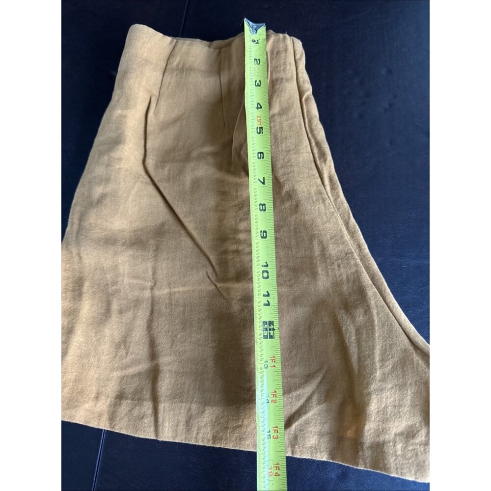 Lulus Womens High-Waisted Mustard Button-Front Shorts M - Picture 8 of 8